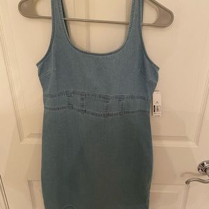 Denim mini dress